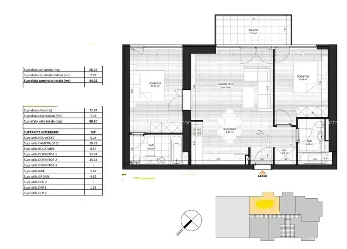 3 Camere sut 80,20 mp | Lux | Bloc nou |  JW Marriott | comision 0 - 13