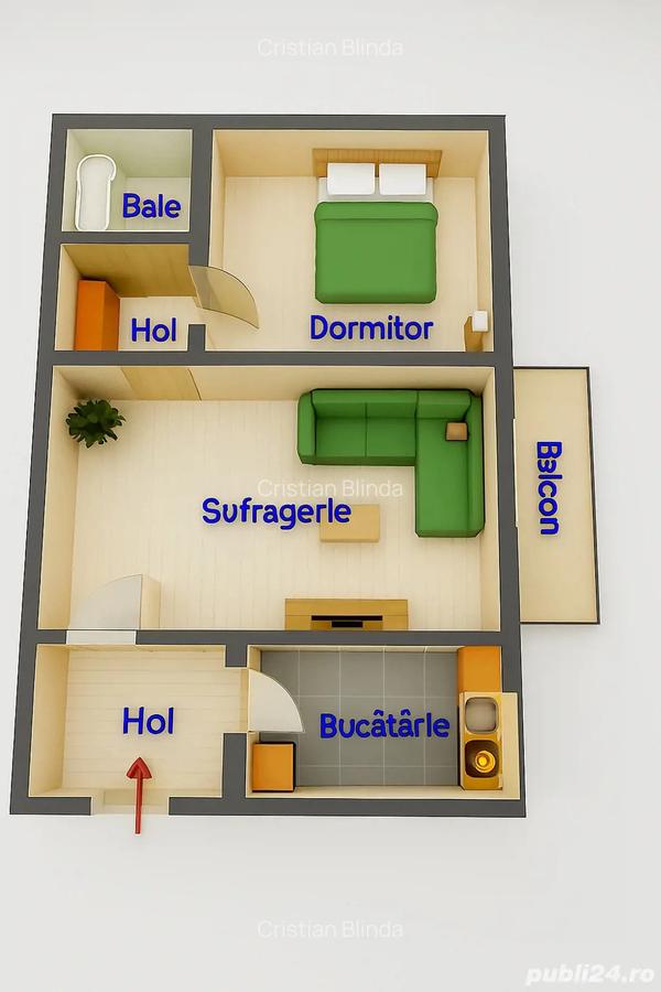 Vand ap doua camere Rahovei - 5 Vand ap doua camere Rahovei - 5