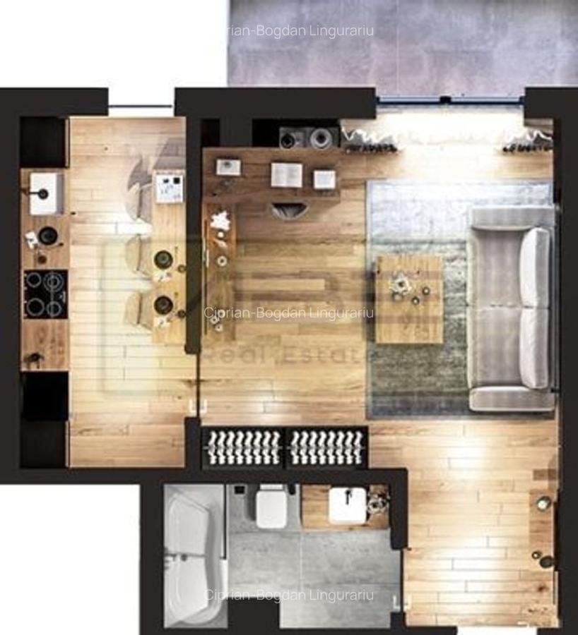 Apartament 1 camera Bucium-Mega Image - 2