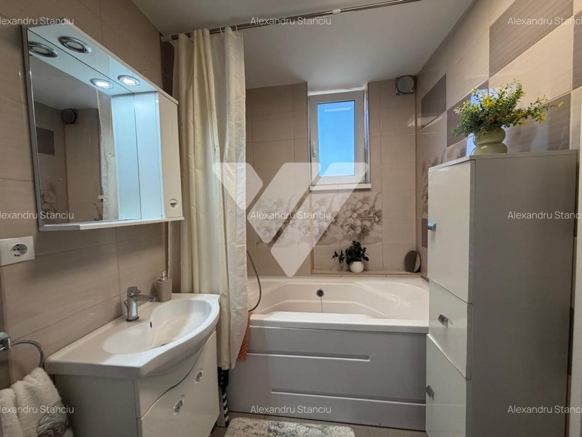 Apartament 2 camere mobilat modern etaj 2 balcon zona Turnisor Sibiu - 5