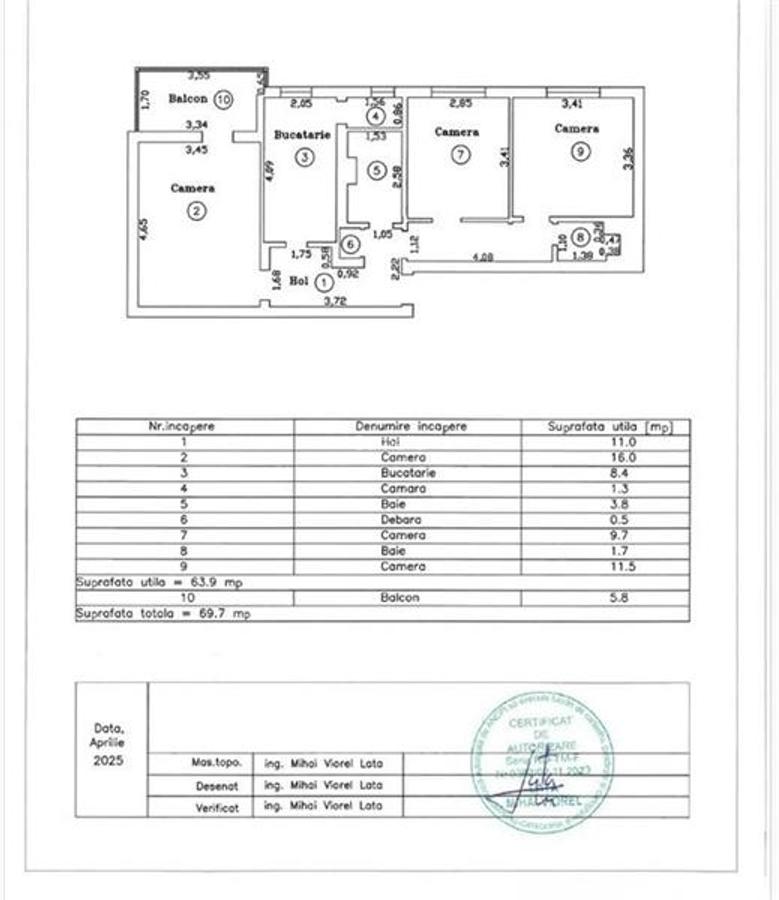 Apartament3 camere,recent renovat zona FLORILOR! - 15