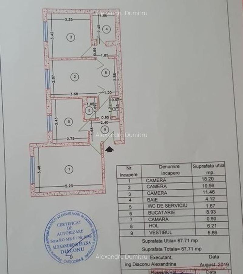 Apartament cu 3 camere semidecomandat, mobilat în Rahova - 10