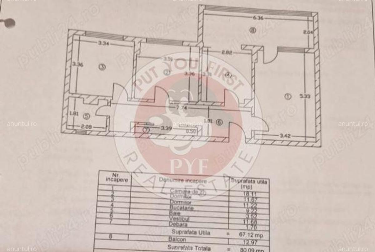 Gorjului | Apartament 3 camere | Decomandat | 80mp | B11623 - 10 Gorjului | Apartament 3 camere | Decomandat | 80mp | B11623 - 10