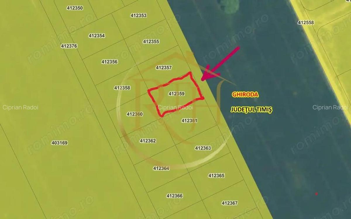 Teren de vanzare in Ghiroda cu toate utilitatile trase Zona Bistra - 1