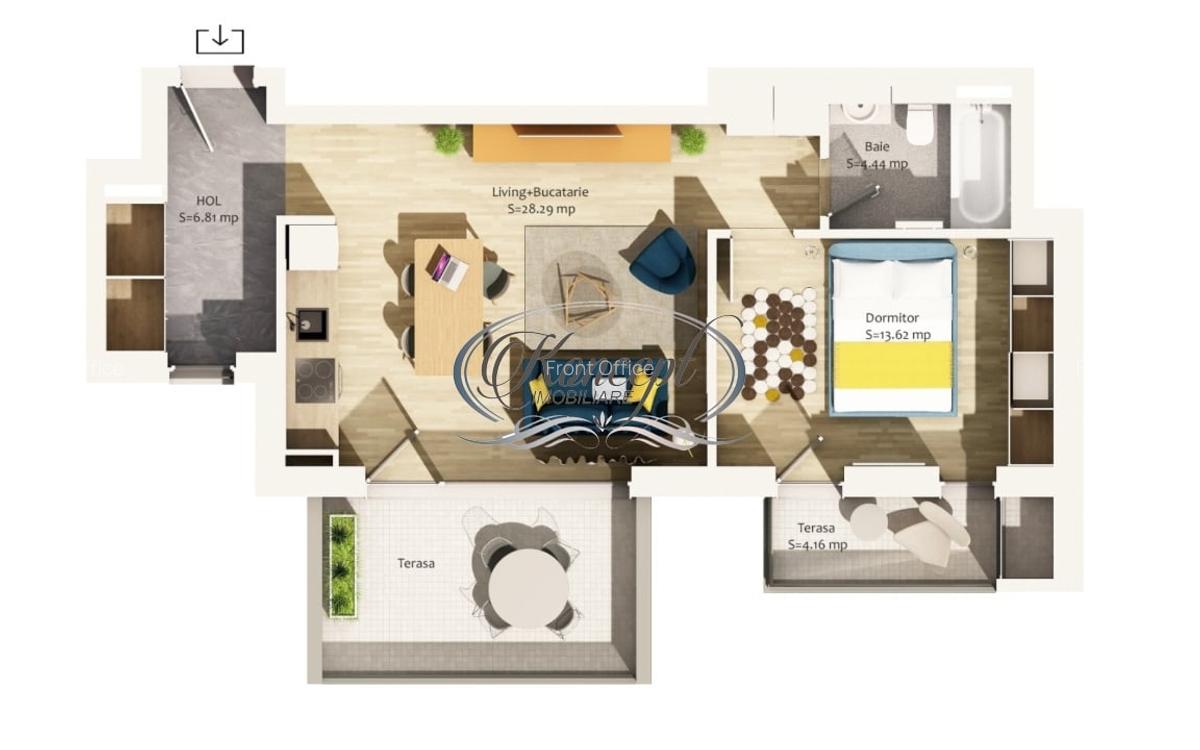 Apartament cu 2 camere semidecomandat în Semicentral - 11
