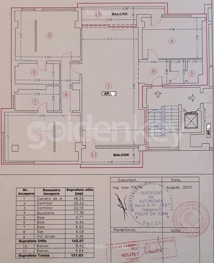 Apartament cu 3 camere semidecomandat, mobilat în Kiseleff - 15