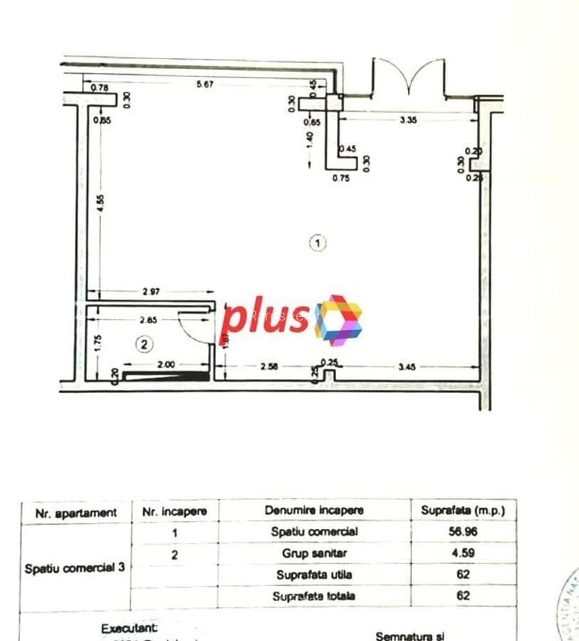 Spațiu comercial, 62 mp în Tractorul - 5