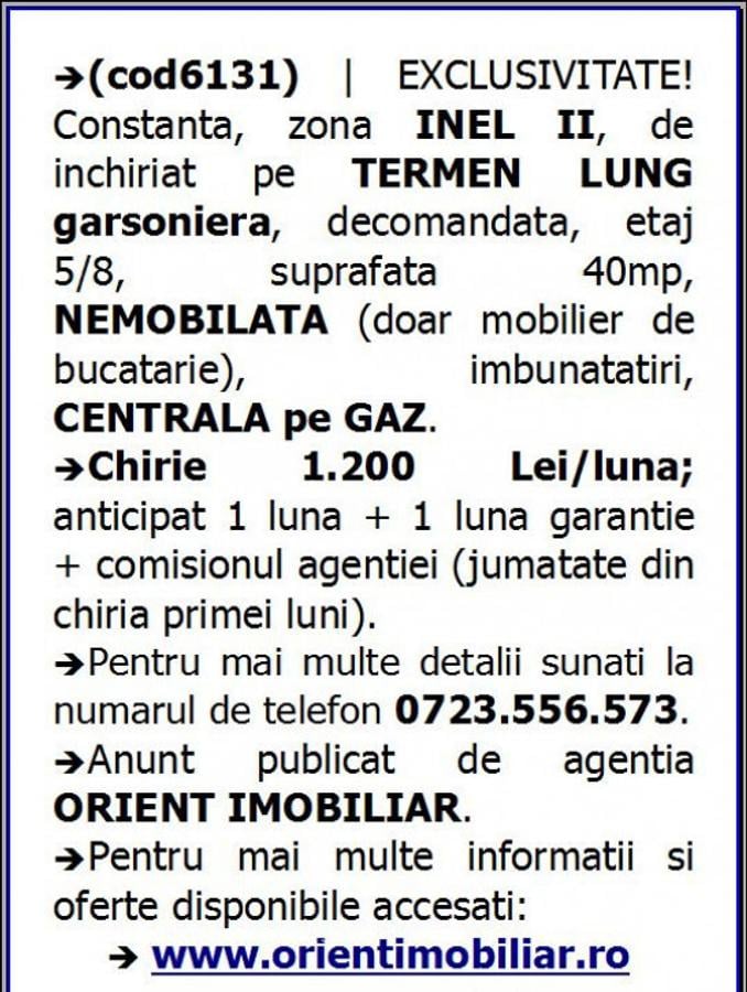 Inel 2, garsoniera, nemobilata, gaze, inchirieri Constanta - 11