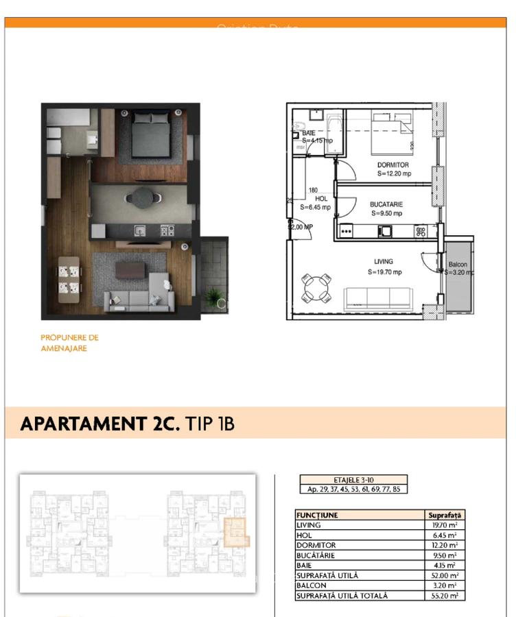Apartament cu 2 camere decomandat în Apărătorii Patriei - 9