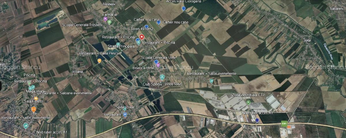 Teren intravilan periferie Bucuresti in Comuna Ulmi, Giurgiu. 4910mp - 2