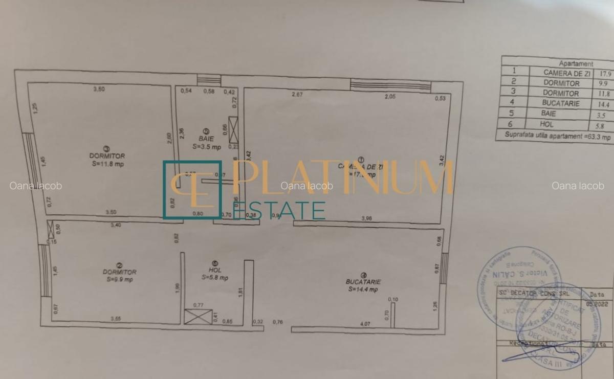 P4556 Apartament DECOMANDAT cu 3 camere in zona Girocului, CENTRALA PROPRIE - 9