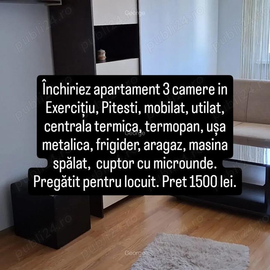 Inchiriez apartament 3 camere, complet mobilat si utilat in zona Exerci?iu-Banat. - 1 Inchiriez apartament 3 camere, complet mobilat si utilat in zona Exerci?iu-Banat. - 1