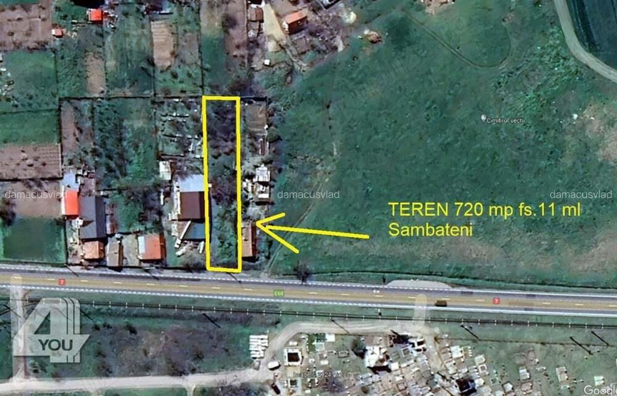 Teren intravilan 720 mp Sambateni, cu fundatie fs.11 ml - 18500 euro - 3