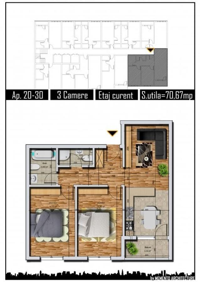 Apartament cu 3 camere decomandat în Militari - 3