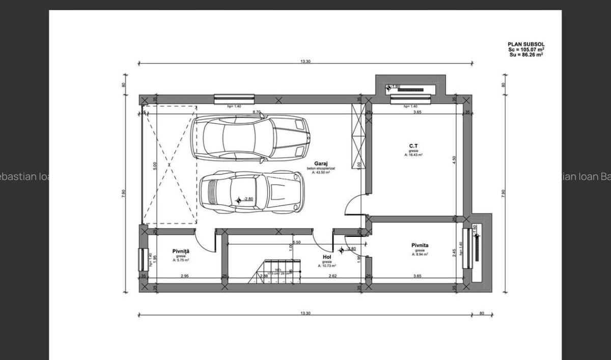 Teren autorizat pentru Casa individuala la intrare in Chinteni 600mp front 14ml - 3