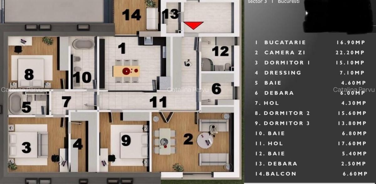 Apartament cu 4 camere decomandat în P-ța Alba Iulia - 7