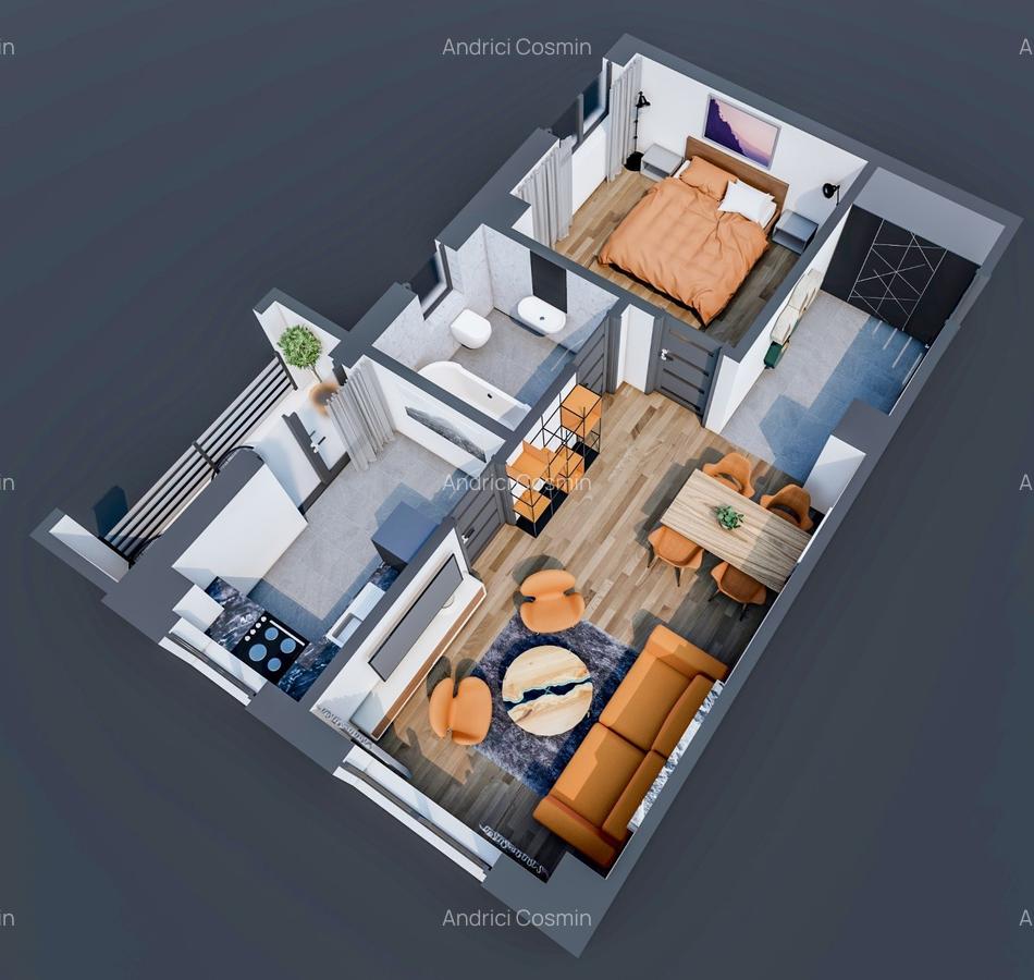 Apartament 2 camere, decomandat - TVA INCLUS IN PRET - 0% COMISION - 9