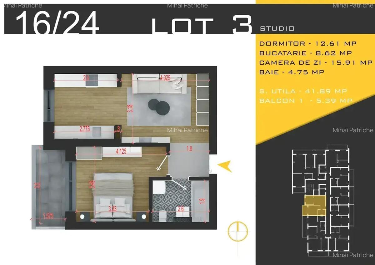 Apartament 2 camere Str. Gura Ariesului Theodor Pallady, Ansamblu P+3E - 5