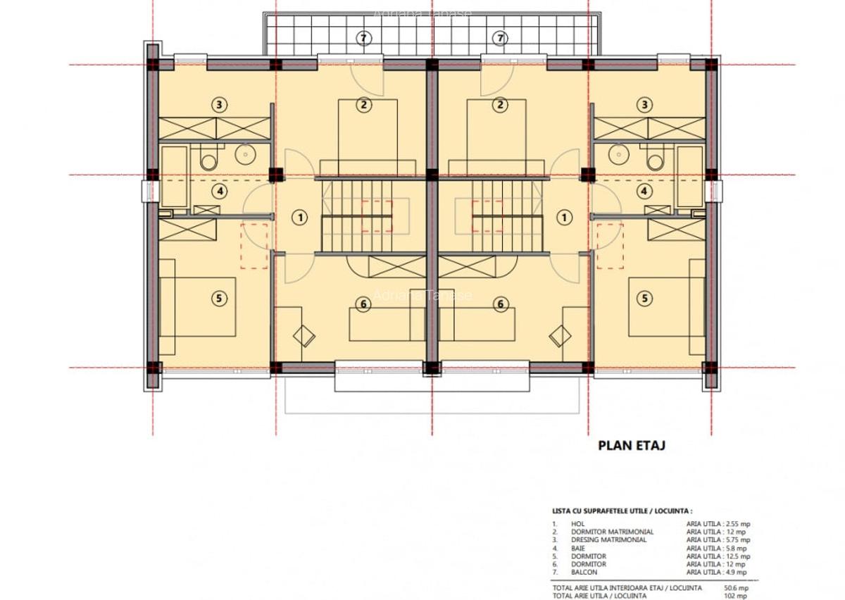 Vila tip duplex, 4 camere, 102 mp + curte individuala, Bartolomeu - 1