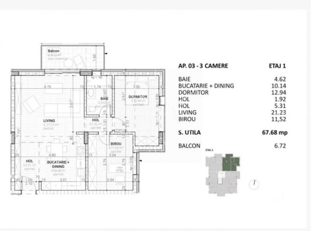 APARTAMENT 3 CAMERE DE VANZARE FINISAT | INTRE LACURI | PARCARE SUBTERANA - 9