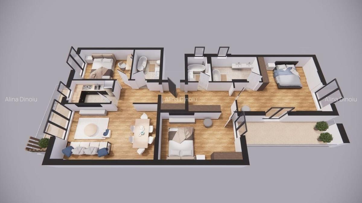 Apartament 4 camere I Aviatiei Aerogarii Baneasa I taxare inversa - 8