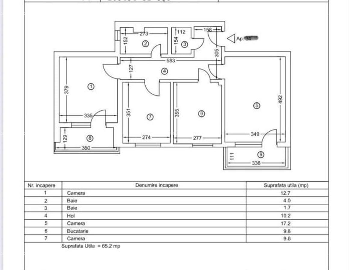 APARTAMENT 3 CAMERE DECOMANDAT CONFORT 0 ZONA FALEZA NORD - 2