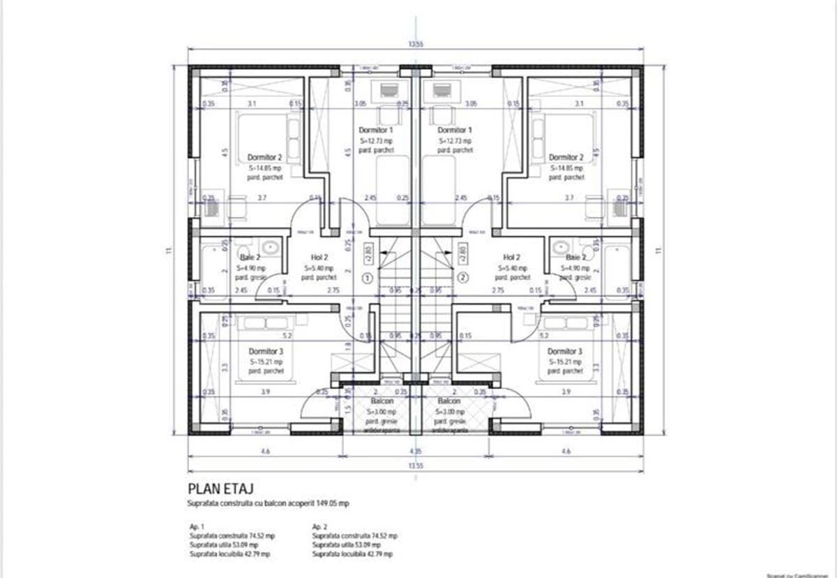 Duplex de vanzare, 110 mp utili, Izvor, Brasov - 13