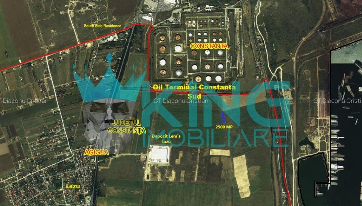Teren intravilan de vanzare in exterior SUD Constanta Lazu 2500 MP - 1