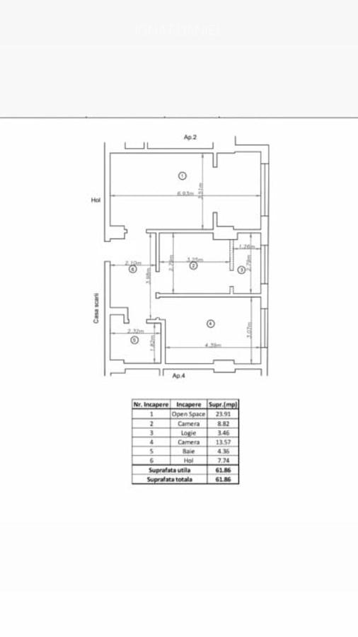 Apartament cu 2 camere, decomandat, zona Pacurari - 11