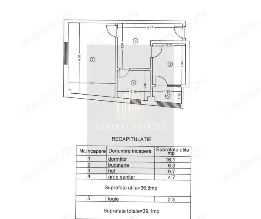 Vanzare apartament cu o camera - 35 m.p in Pacurari - Iasi - 4