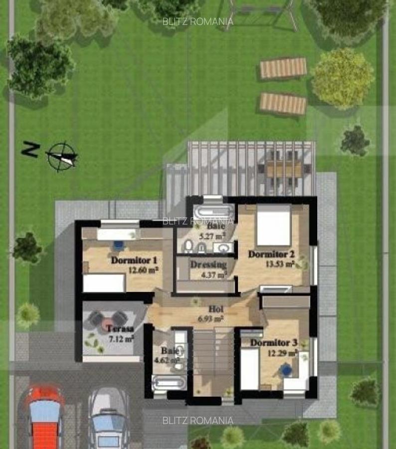 Privelista panoramica! Casa individuala, 139mp utili, teren - 3