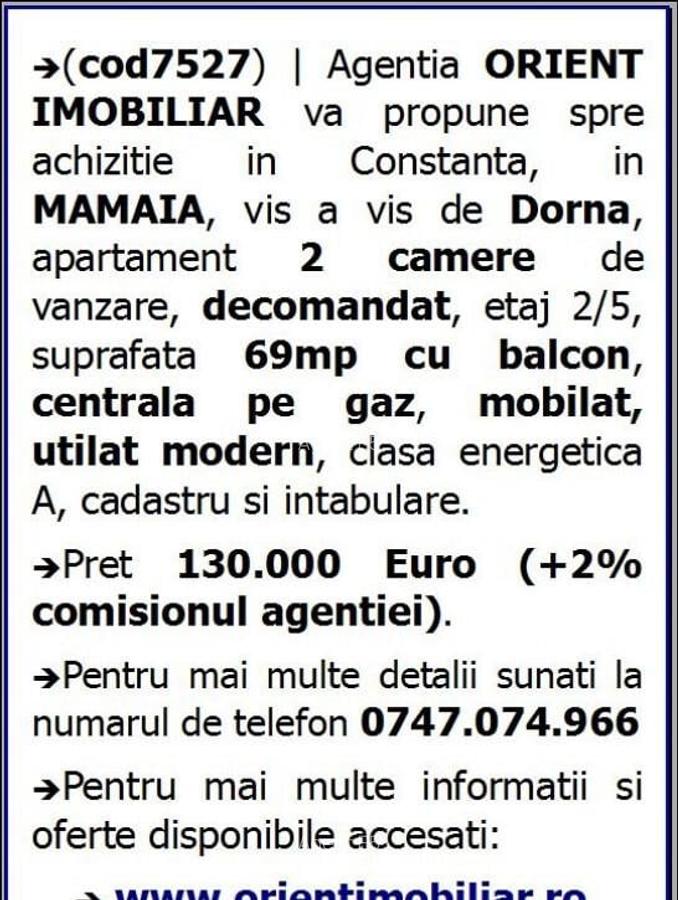 Mamaia, Dorna, apartament 2 camere, etaj 2, mobilat modern - 17