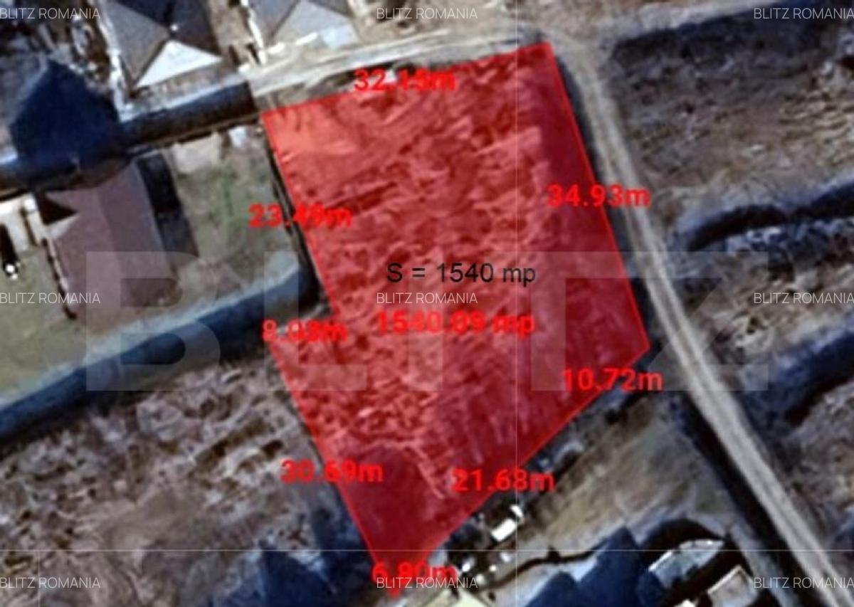 Teren intravilan, 1540 mp, 32 mp front, Corusu - 3