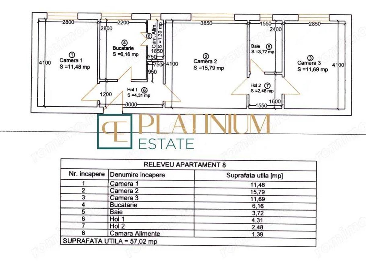 P4563 Apartament cu 3 camere, zona Centrala/Pia?a 700 - 9