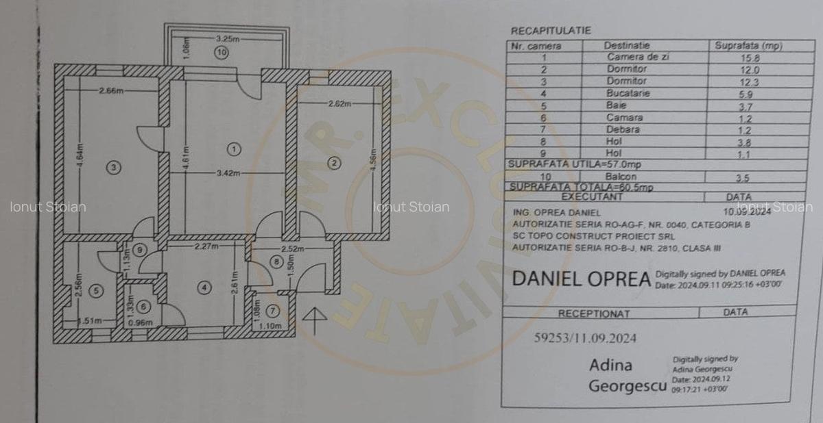 Apartament 3 camere Razboieni, etaj 3/4 - 2