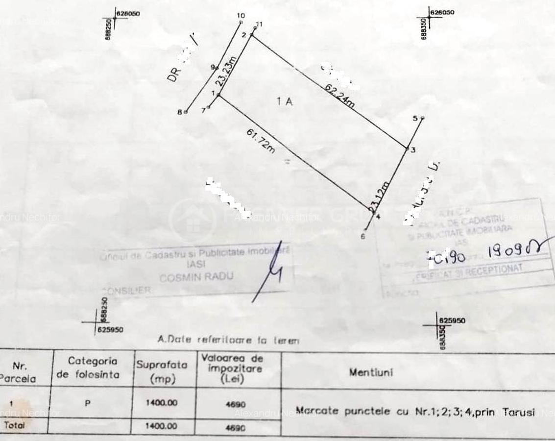 Teren Construcții intravilan de 1400 mp, în Miroslava - 1