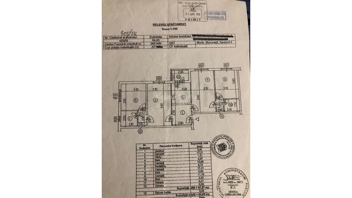REA1020607 Apartament linistit 4 camere Aparatorii Patriei - 10