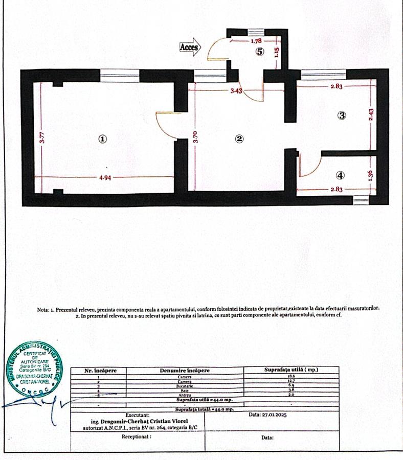 Apartament cu 2 camere semidecomandat în Central - 1
