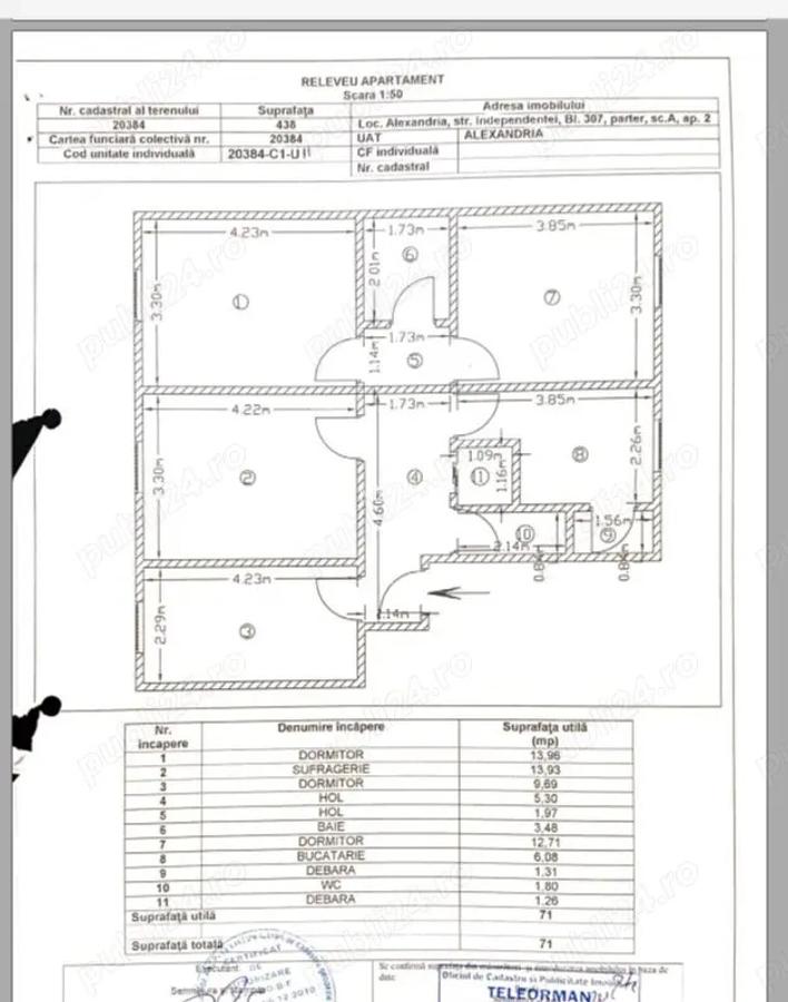 Vand apartament 4 camere parter 80m2 Alexandria str Independentei nr2 Bl307 scA Ap2 parter - 5