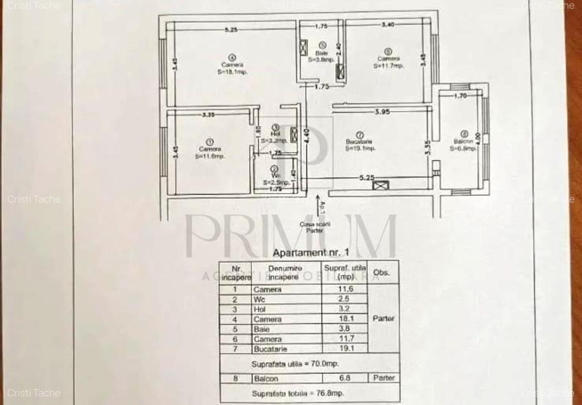 BUCOVINA - PARTER INALT - 3 CAMERE - 2 BAI - 1 BALCON - DEBARA - CENTRALA PROPRI - 16
