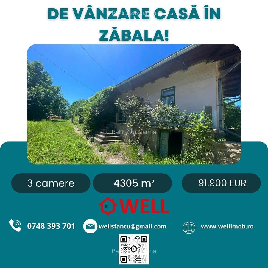 Casă cu 3 camere în Zăbala - 1