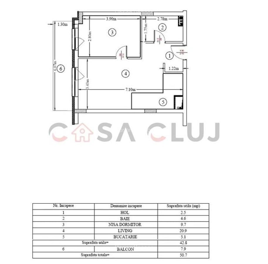 Apartament cu 2 camere semidecomandat în Iris - 8