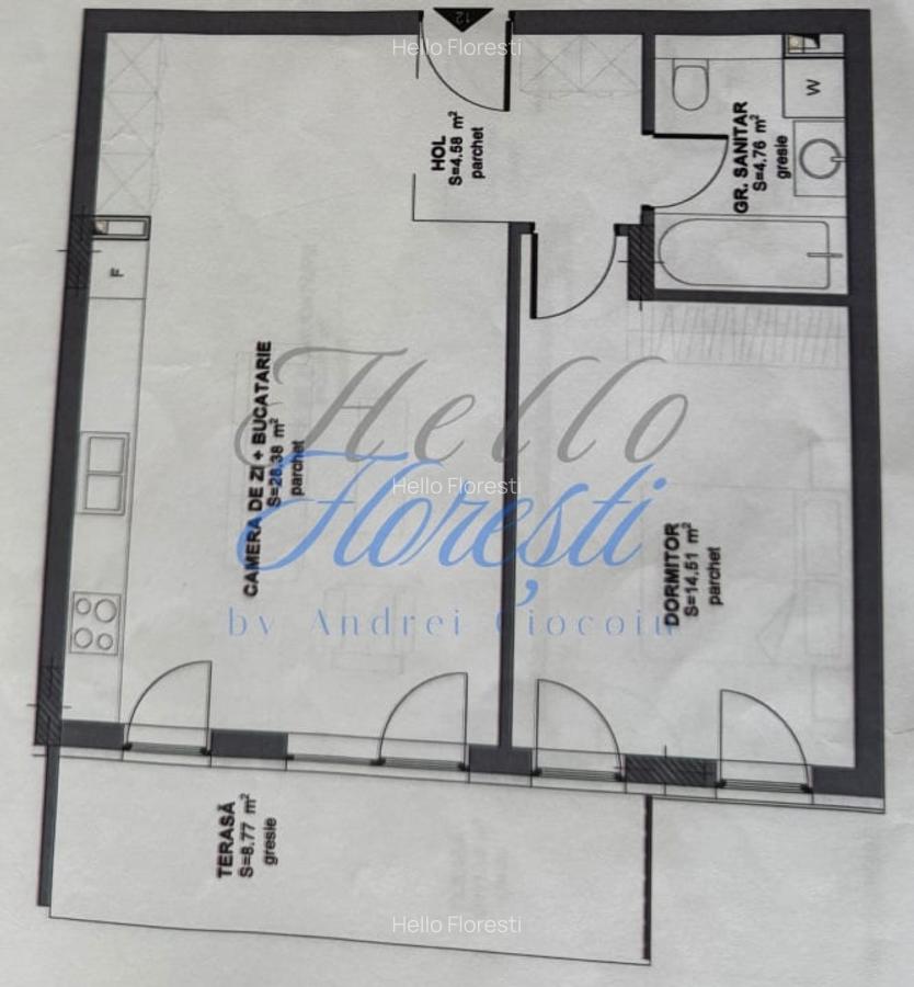 Apartament 2 camere 52.23 mp + terasa de 8.77 mp in zona Eroilor - 2