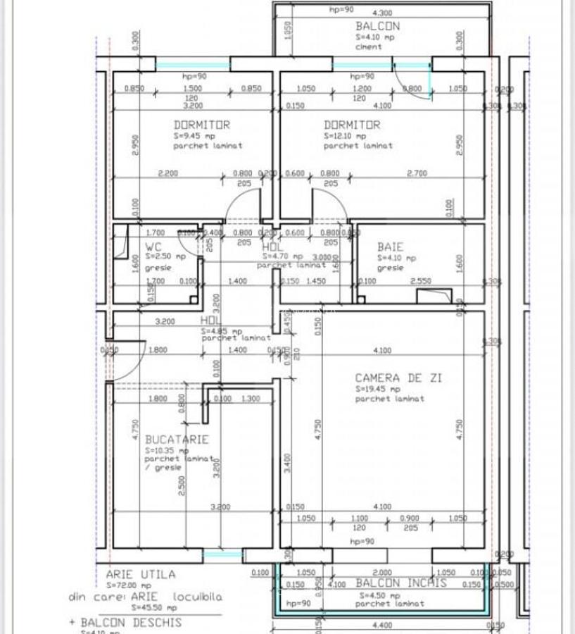 Apartament cu 3 camere, 2 bai, Girocului - 14