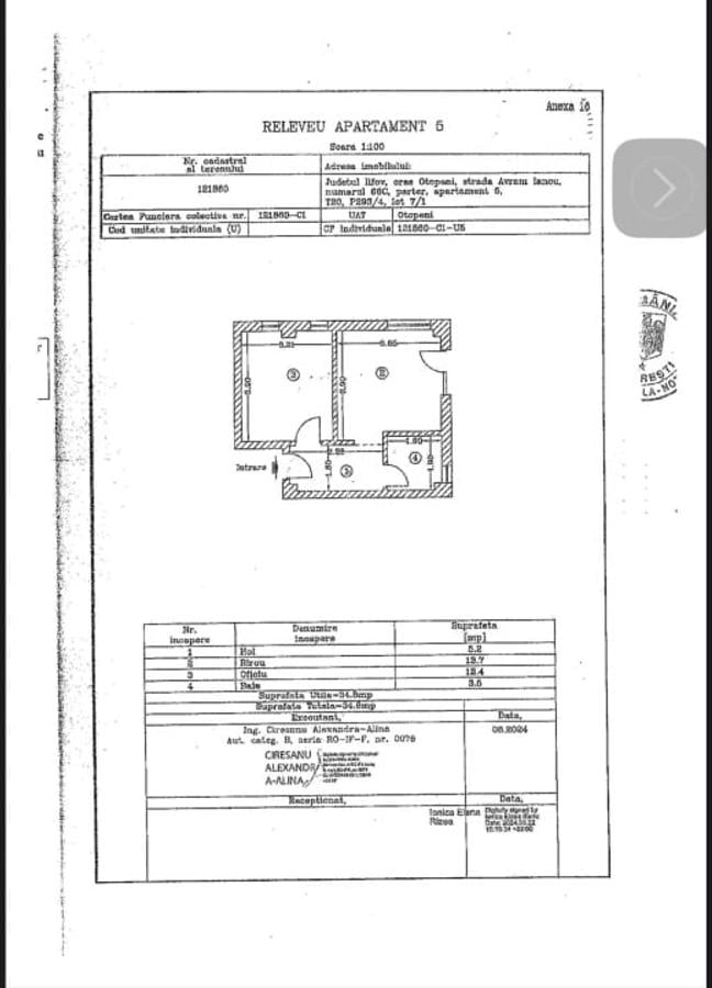 Apartament  Studio Mobilat  cu  Curte proprie  si loc de parcare - 1