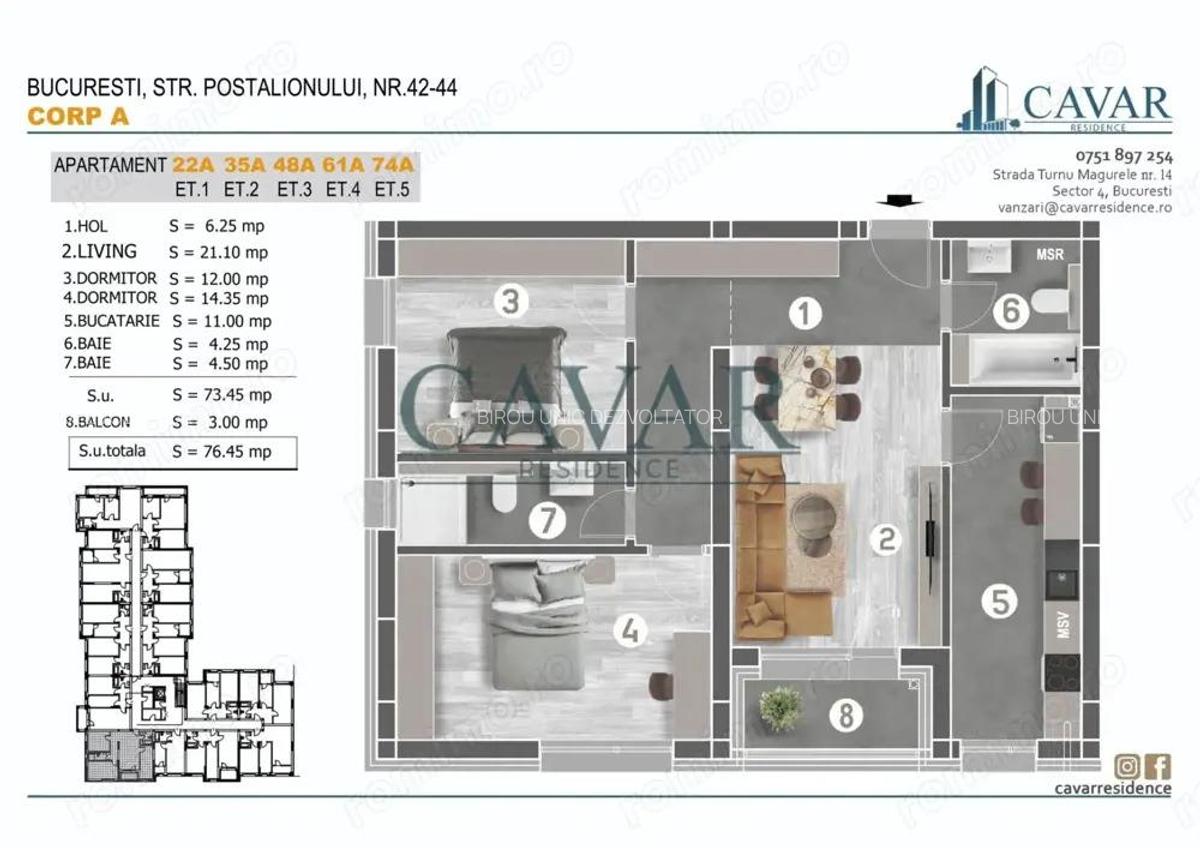 3 Camere 2 Bai Decomandat Discount 3000 euro TVA 9% - 2