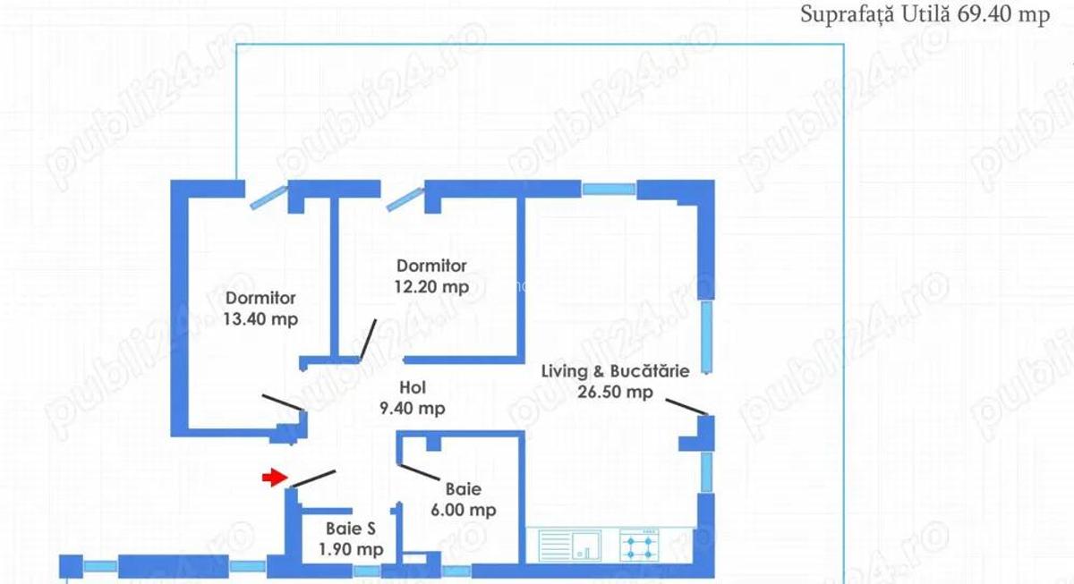 Apartament 3 camere + 63 mp. terasa, Militari - Pacii finisat modern, mobilat, metrou 15 minute! - 10