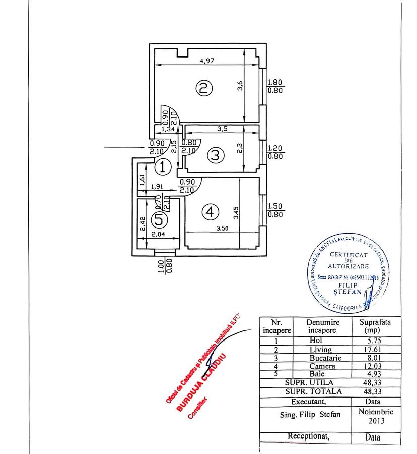 Ilfov 2 camere decomandat, mobilat complet, 49 mp, metrou 12 min - 11