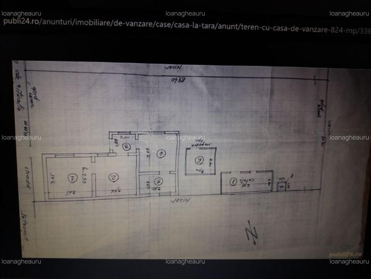 Teren cu casa suprafata totala 824 mp - 4