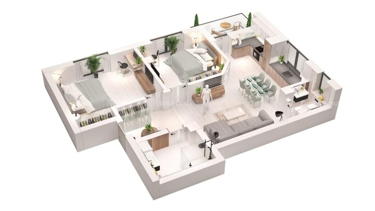 Westside Residence Otopeni, apartament 3 camere, 2 bai, et.1 - 2